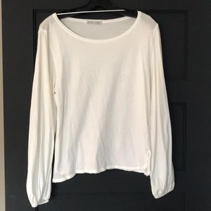 Zara white bell sleeve top